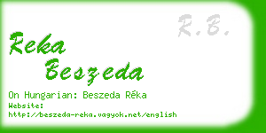 reka beszeda business card